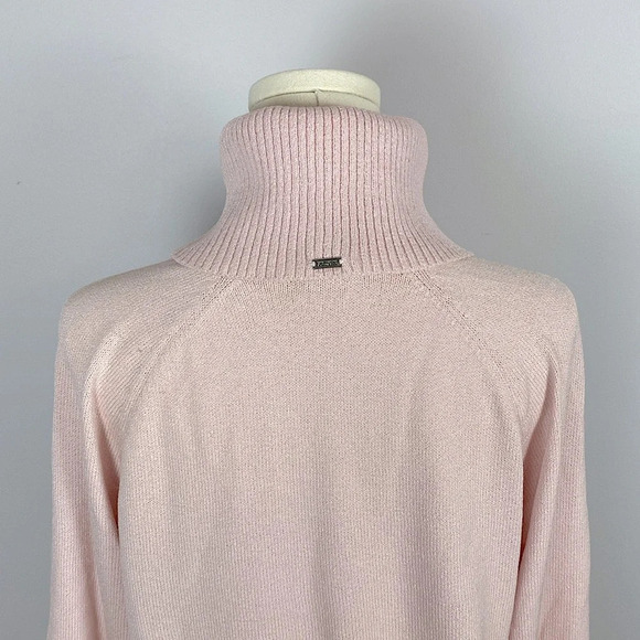 St. John Sport Wool Blend Pink Knit Turtleneck Sweater size Medium - Picture 6 of 11
